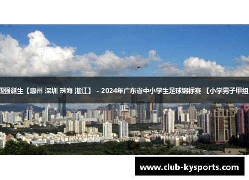 四强诞生【惠州 深圳 珠海 湛江】 - 2024年广东省中小学生足球锦标赛 【小学男子甲组】